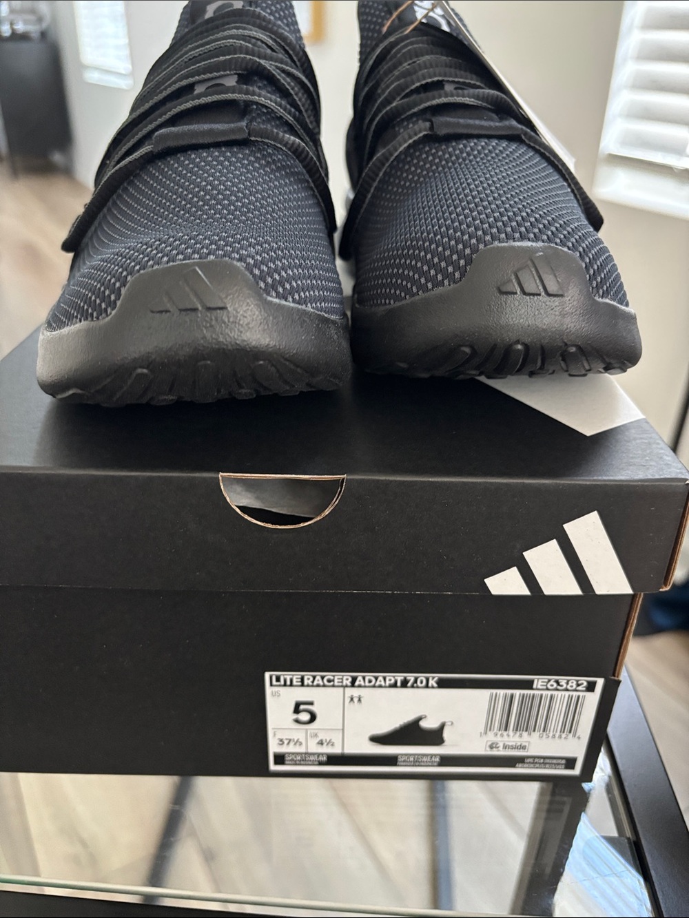 adidas Kids Black Lightweight Slip-On Sneakers - Picture 3 of 6